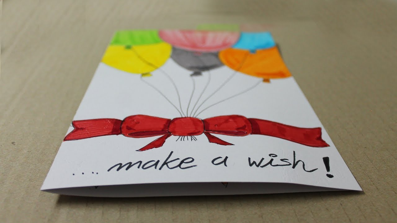 Ideas To Make Birthday Cards How To Make A Birthday Card With White Paper Handmade Cards