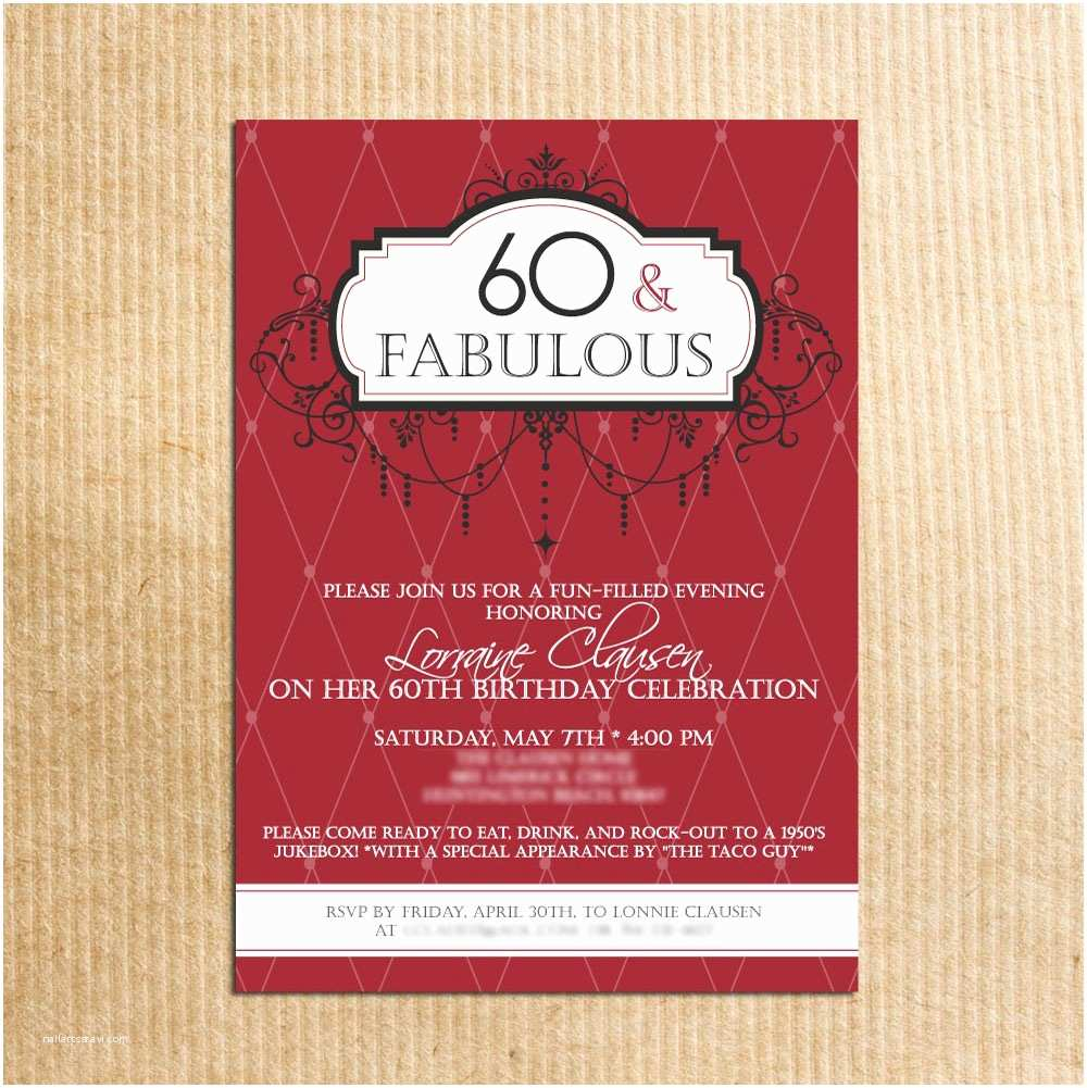 Invitation Card Ideas For Birthday Party 60th Birthday Invitation 20 Ideas 60th Birthday Party Invitations