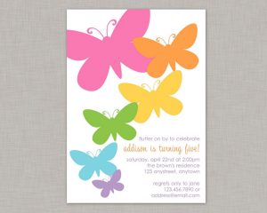 Kid Birthday Card Ideas Colorful Buterfly Kid Birthday Card Beautiful Butterfly Themed