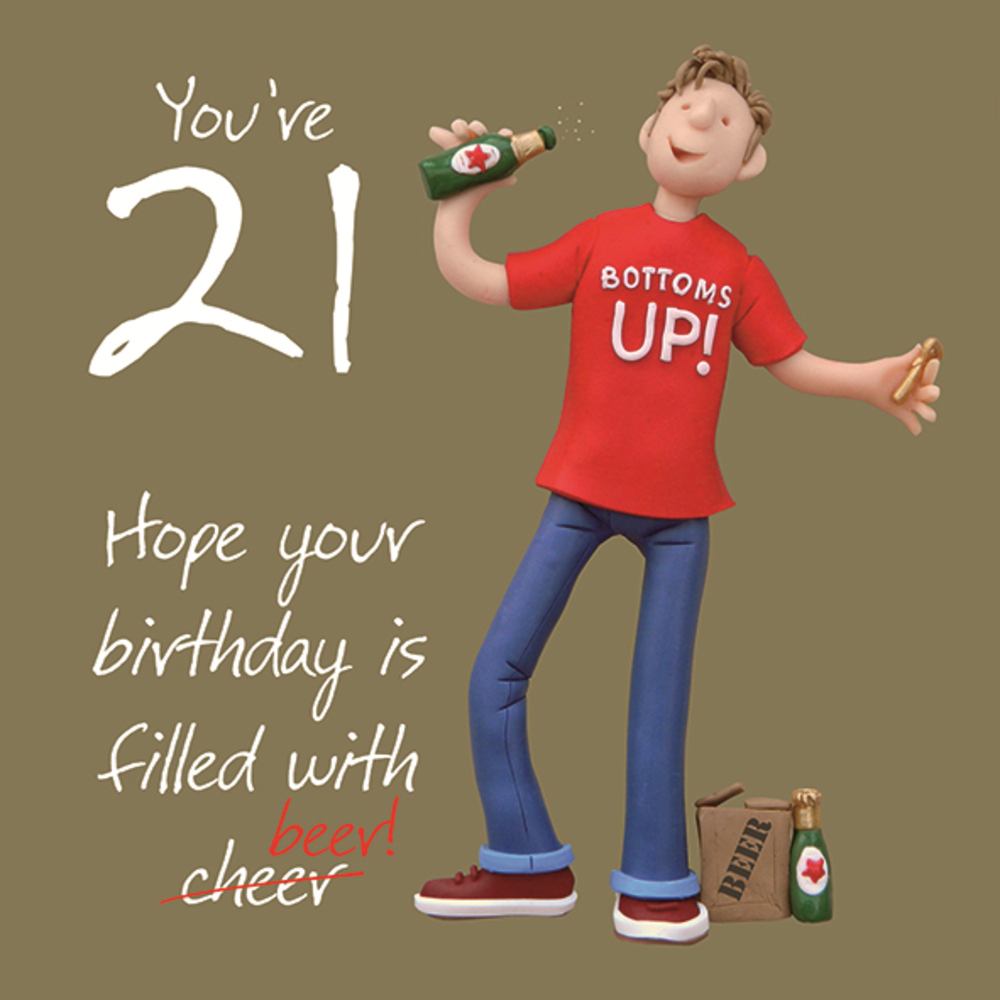 Male 21St Birthday Card Ideas 21st Birthday Male Greeting Card One Lump Or Two