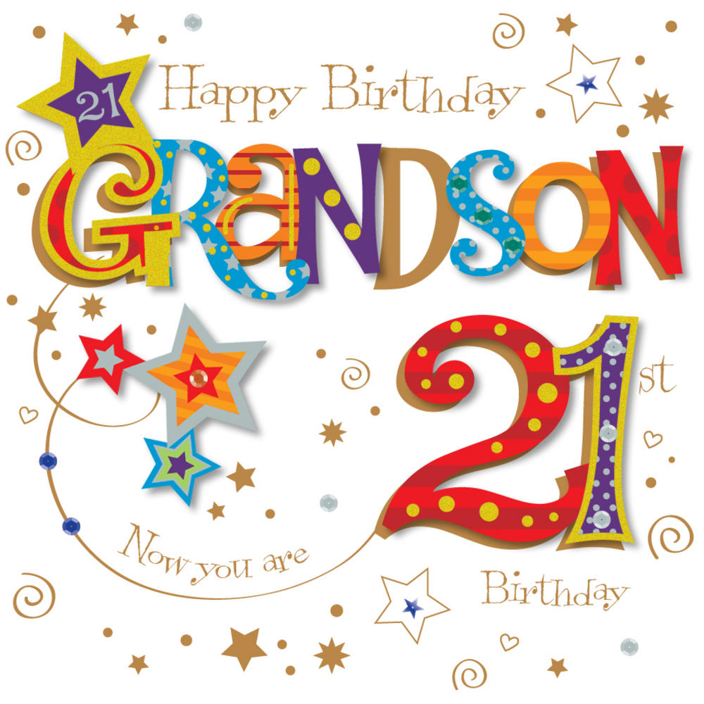 Male 21St Birthday Card Ideas Grandson 21st Birthday Greeting Card