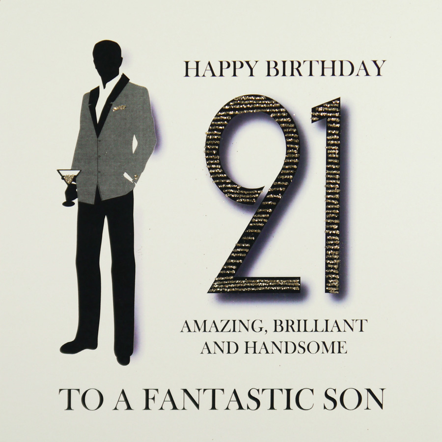 Male 21St Birthday Card Ideas To A Fantastic Son Quality 21st Birthday Card Mrf4