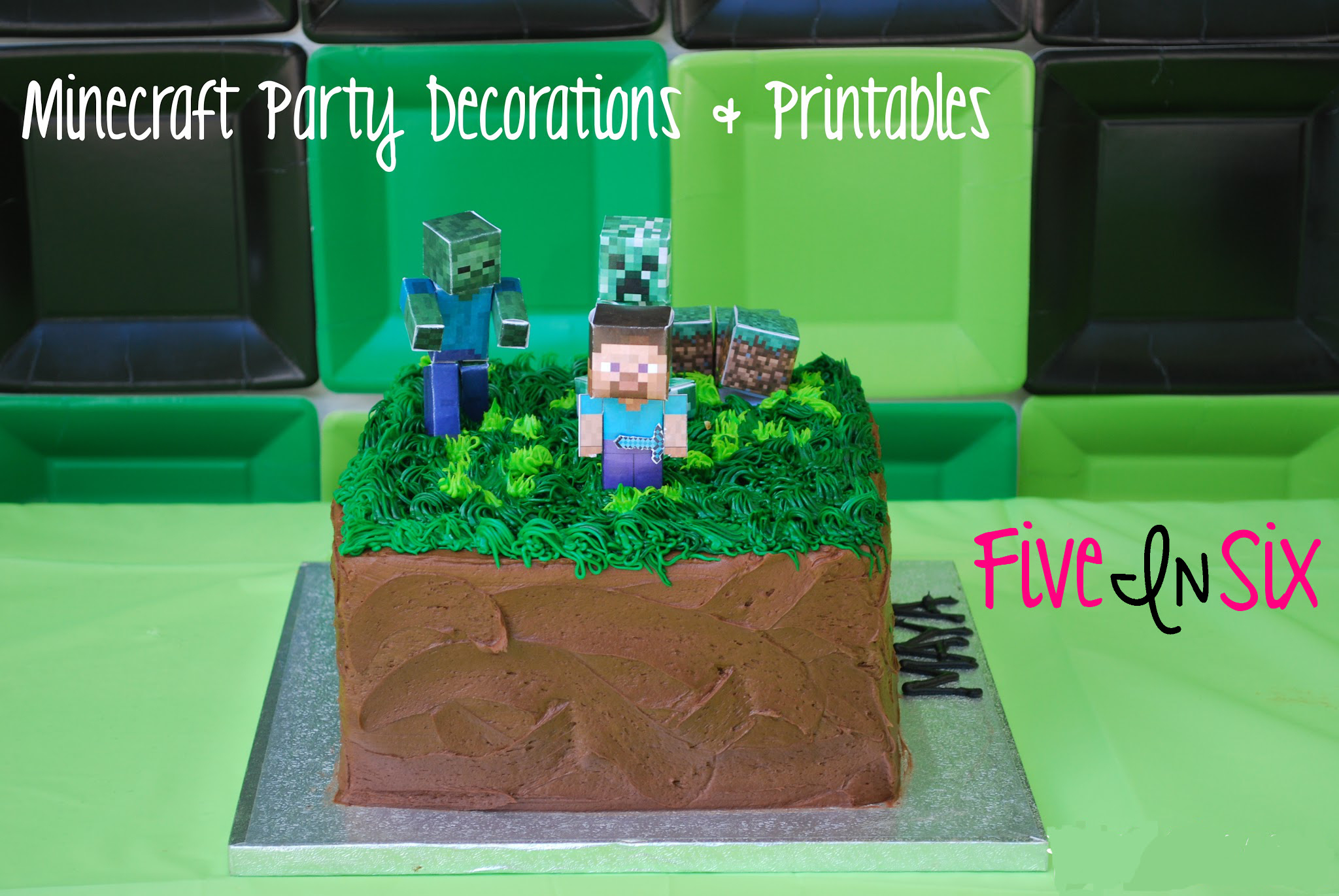 Minecraft Birthday Card Ideas Minecraft Party Decoration Ideas And Downloadable Printables Five