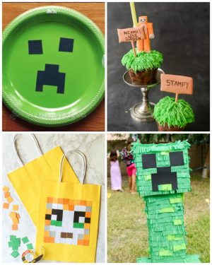Minecraft Birthday Card Ideas Video Game Truck Party Ideas Glitter On A Dime