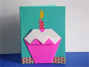 Origami Birthday Card Ideas Diy Birthday Card Design Ideas How To Make An Origami Cupcake