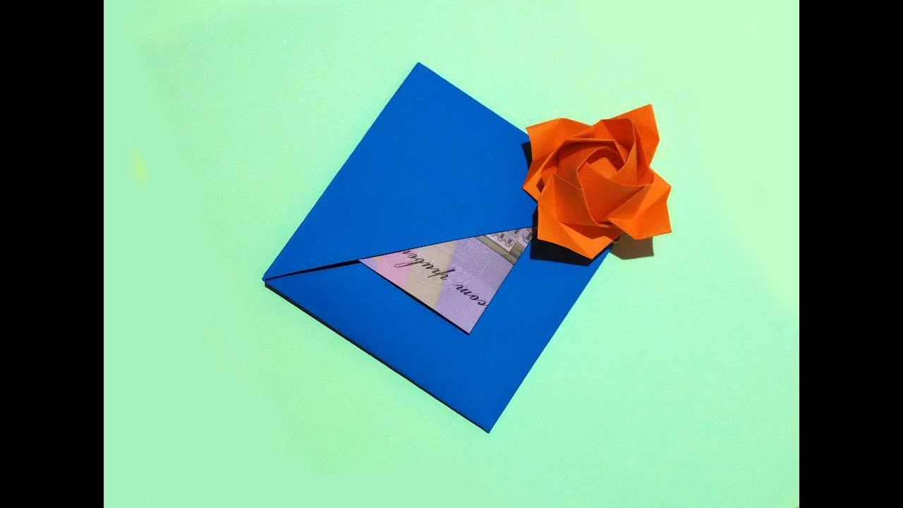 Origami Birthday Card Ideas Easy Origami Envelope Or Greeting Card With Flower And Secret Message Inside Easy Easter Card