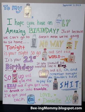 Poster Birthday Card Ideas Mini Liquor Bottle Story 21st Birthday Gift