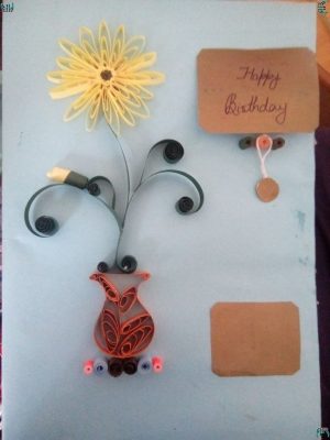 Quilling Birthday Cards Ideas Greeting Card With Easy Quilling Art 7 Steps