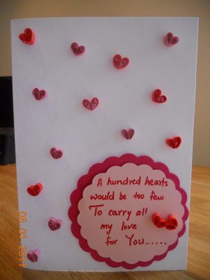 Quilling Birthday Cards Ideas Handmade Valentines Day Greeting Cards Quilling And Craft Ideas