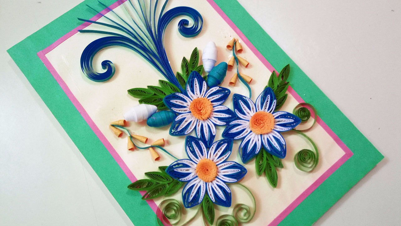 Quilling Birthday Cards Ideas Quilling Greeting Card For Birthday Paper Quilling Art Paper