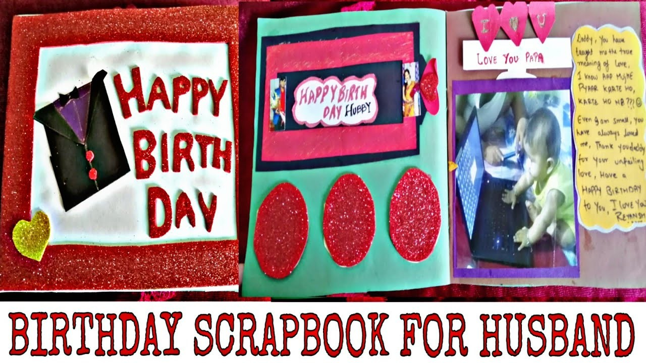 Scrapbook Birthday Card Ideas Birthday Scrapbook Greeting Card For Husband Birthday Scrapbook