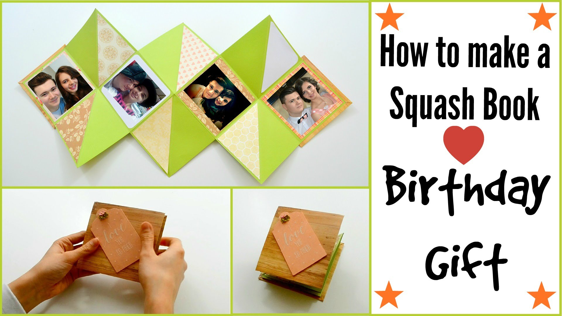 Scrapbooking Birthday Card Ideas How To Make A Squash Card Squash Book Diy Paper Crafts