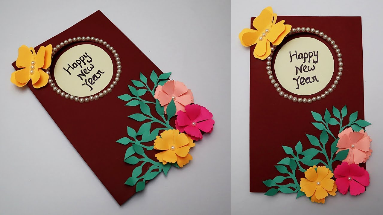 Simple Handmade Birthday Card Ideas Diy New Year Card 2019 How To Make Greeting Card For Happy New Year Handmade Cards Idea