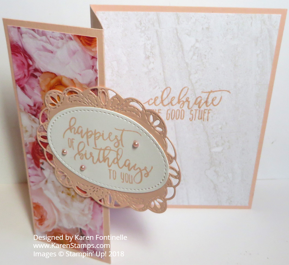 Stampin Up Birthday Cards Ideas Easy Fancy Petal Promenade Z Fold Birthday Card Stamping With Karen