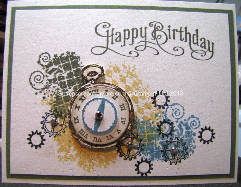 Stampin Up Masculine Birthday Card Ideas Clockworks And Perfectly Penned