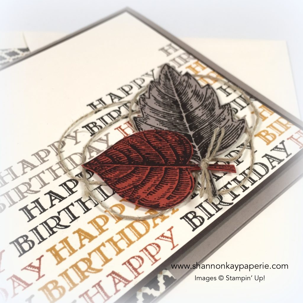 Stampin Up Masculine Birthday Card Ideas Masculine Vintage Leaves 30 Day Card Challenge Day 14 Shannon
