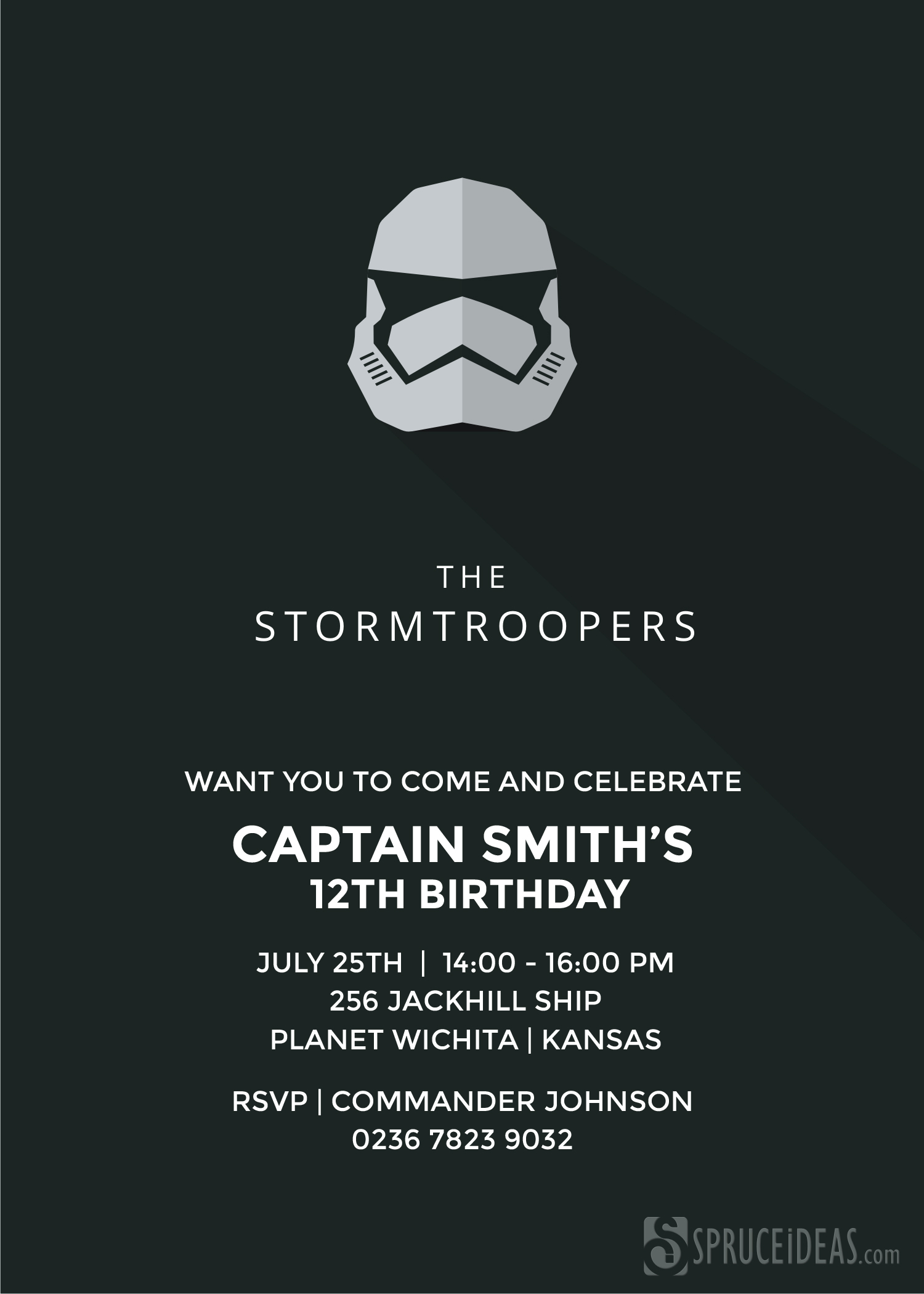 Star Wars Birthday Card Ideas Star Wars Stormtrooper Birthday Invitation Template Card Design