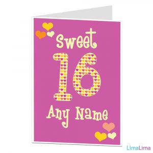 Sweet 16 Birthday Card Ideas Details About Personalised Happy 16th Birthday Card Sweet 16 Today For Her Daughter Add Name