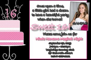 Sweet Sixteen Birthday Card Ideas 023 Sweet Invitations Templates Birthday Card Invite Melo Tandem Of