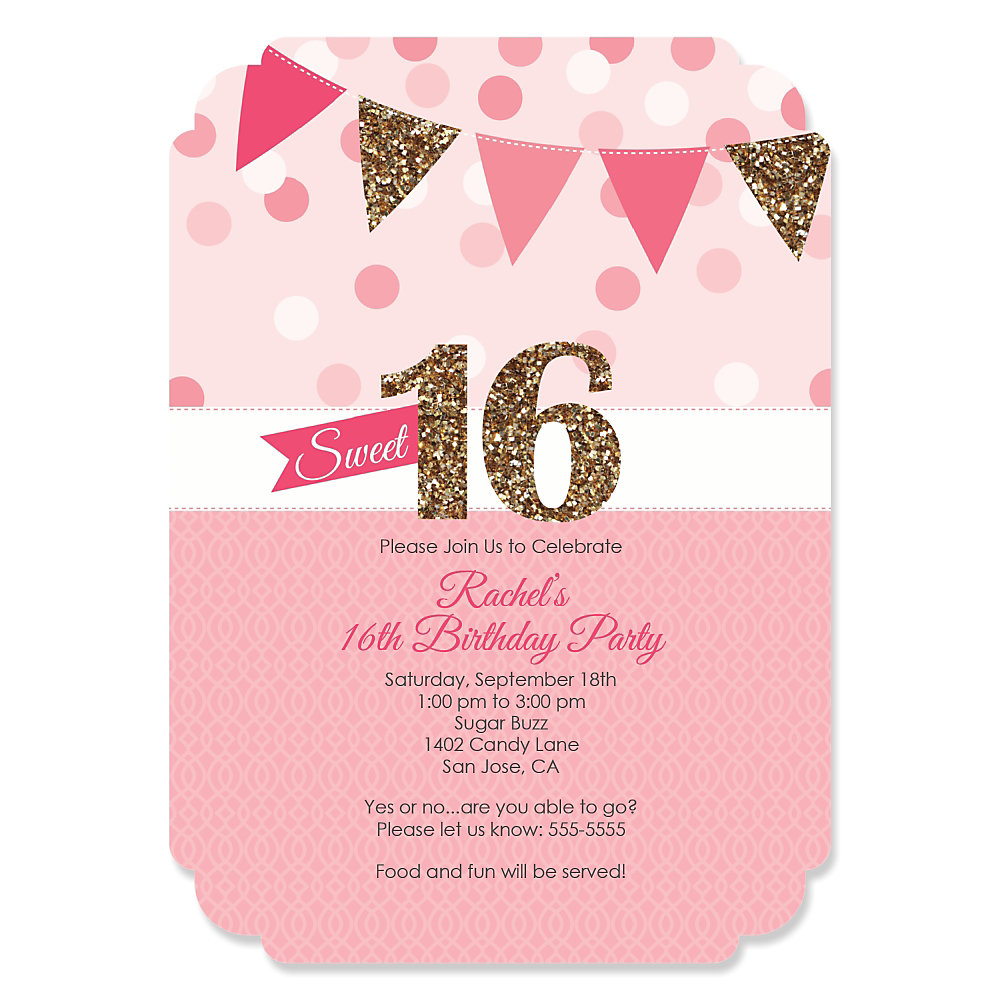 Sweet Sixteen Birthday Card Ideas Cute Birthday Sweet 16 Party In Pink Color Scheme Chic Sweet 16