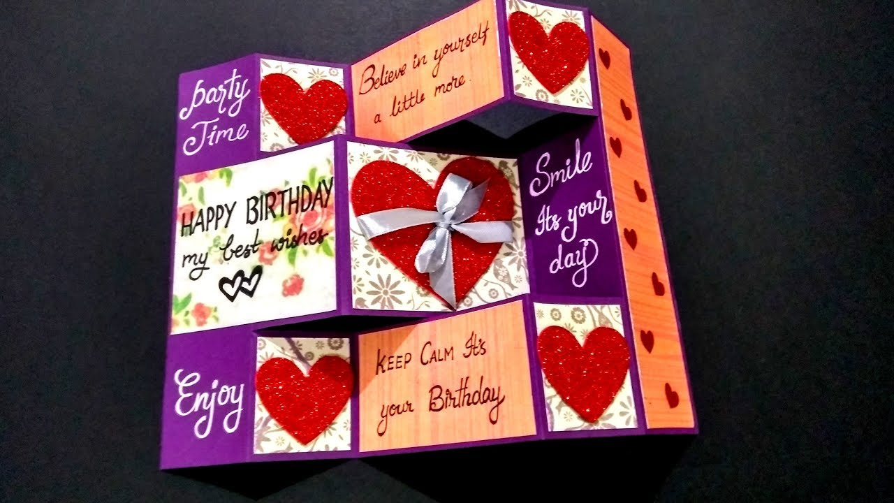 Unique Birthday Card Ideas For Boyfriend Special Birthday Greeting Card For Boyfriend Handmade Birthday Card Idea Tutorial