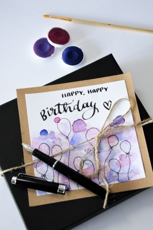 Watercolor Birthday Card Ideas Art Ideas Diy Birthday Card With Watercolor Paints Our Art World